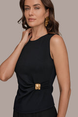 Donna Karan | ASYMMETRIC HEM BLOUSE