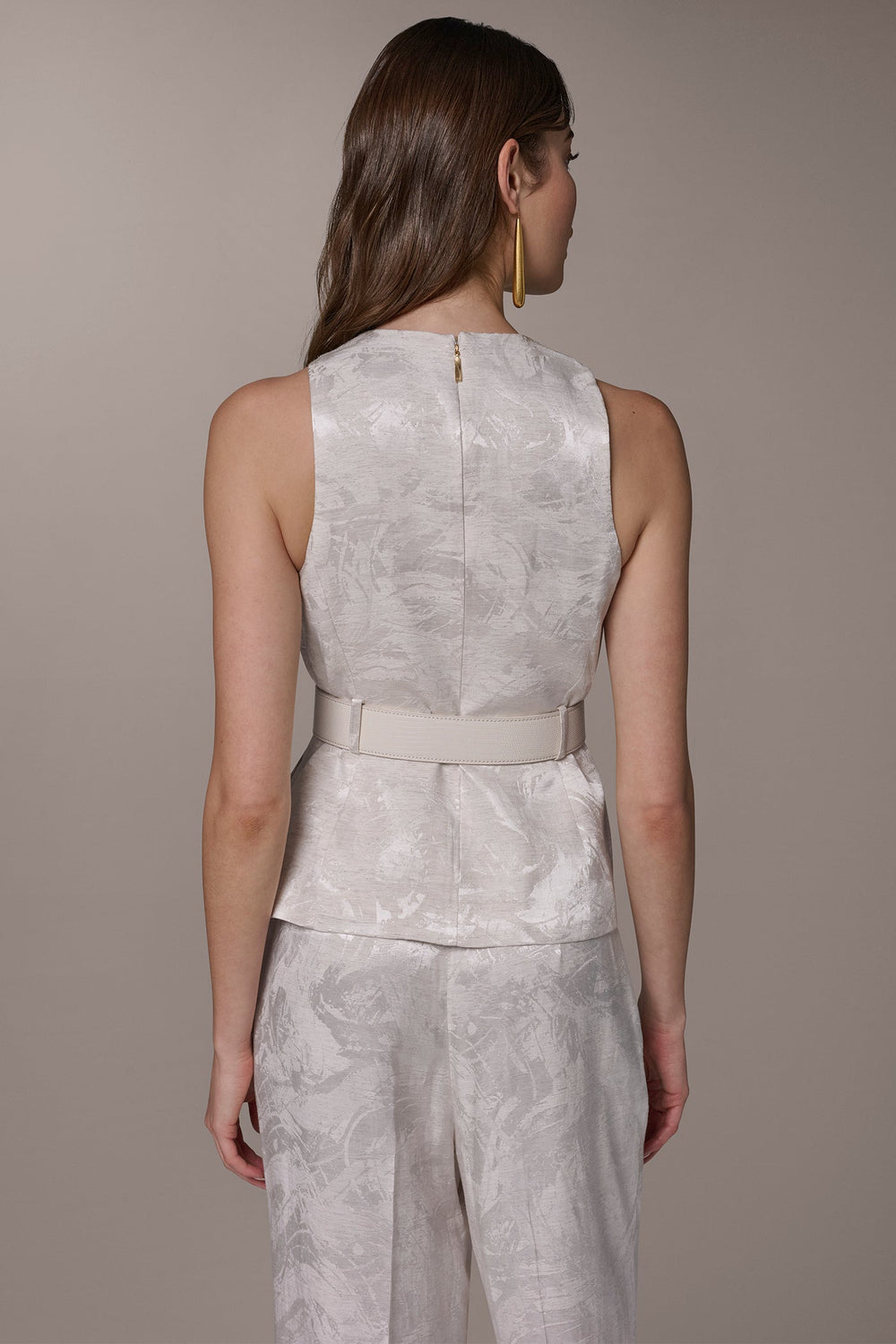Donna Karan | CROPPED CROSSOVER SUIT VEST
