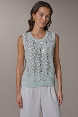 Donna Karan | SEQUIN OPEN-STITCH SHELL
