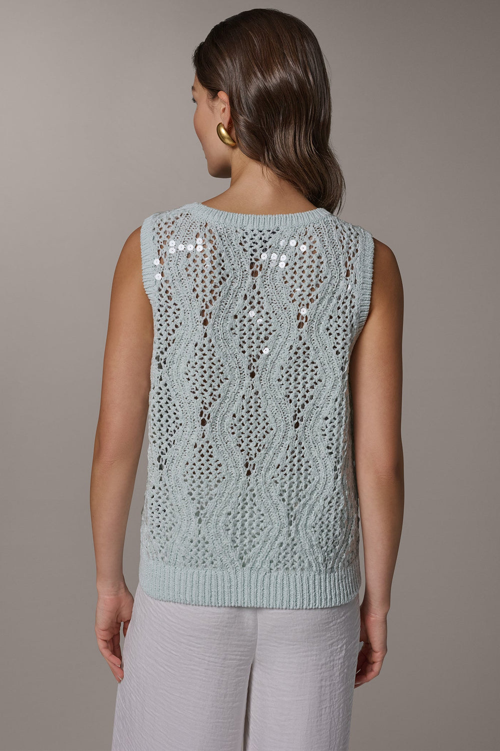 Donna Karan | SEQUIN OPEN-STITCH SHELL