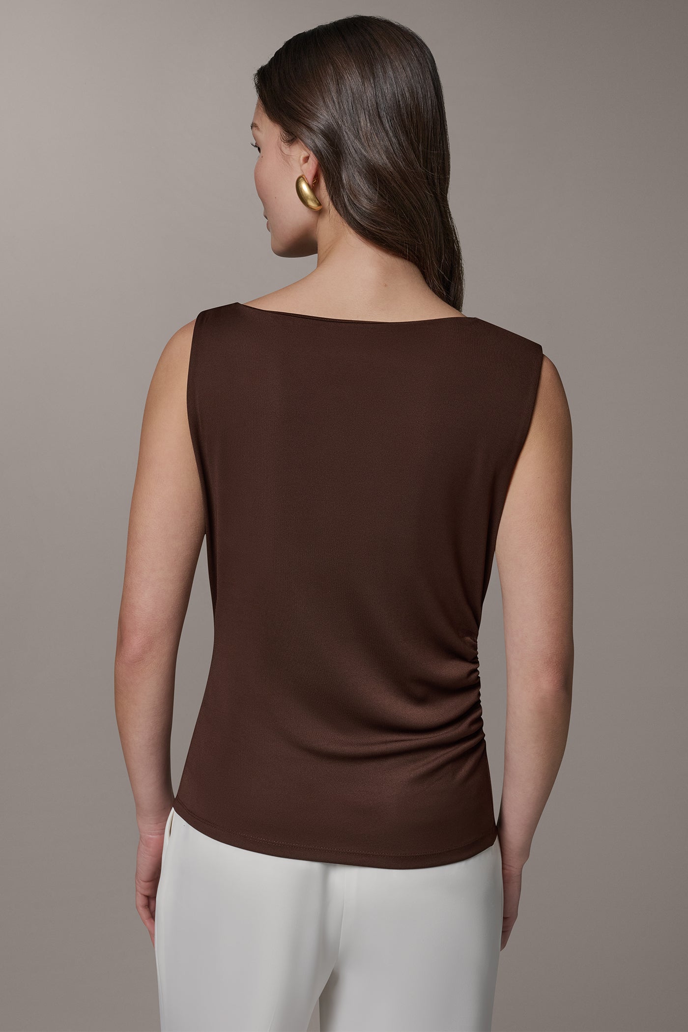 Donna Karan | SLEEVELESS COWL-NECK TOP
