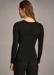Donna Karan | RUCHED DETAIL TOP