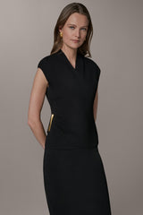 Donna Karan | V-NECK WRAP-EFFECT TOP