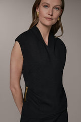 Donna Karan | V-NECK WRAP-EFFECT TOP