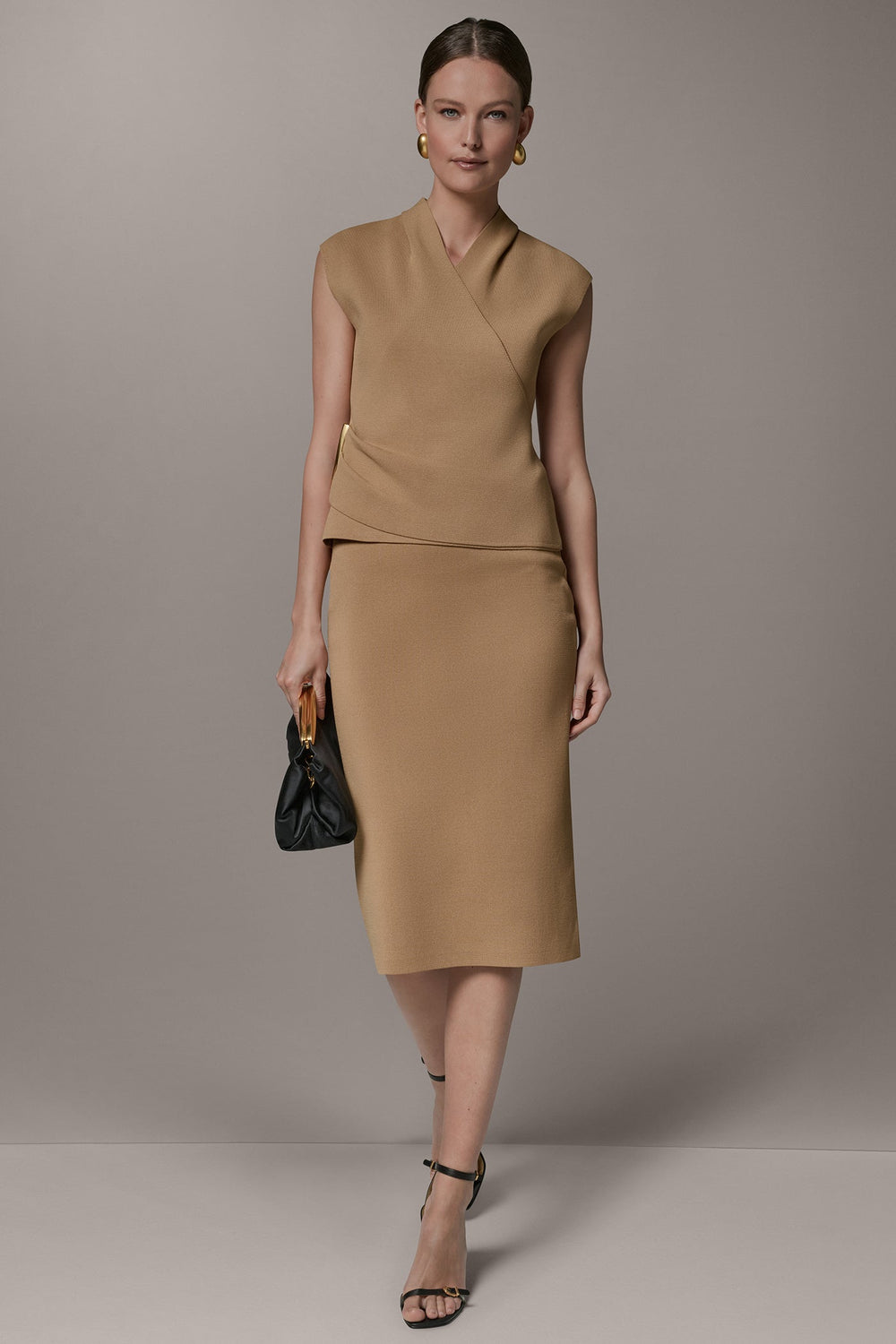 Donna Karan | V-NECK WRAP-EFFECT TOP