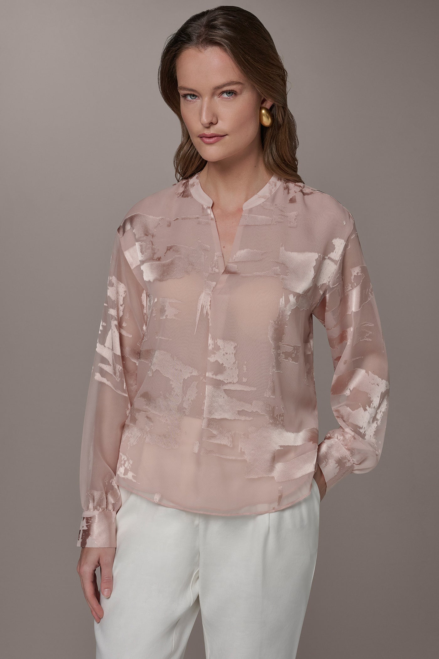 Donna Karan | ABSTRACT BURNOUT BLOUSE