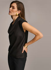 Donna Karan | SLEEVELESS COWL NECK TOP
