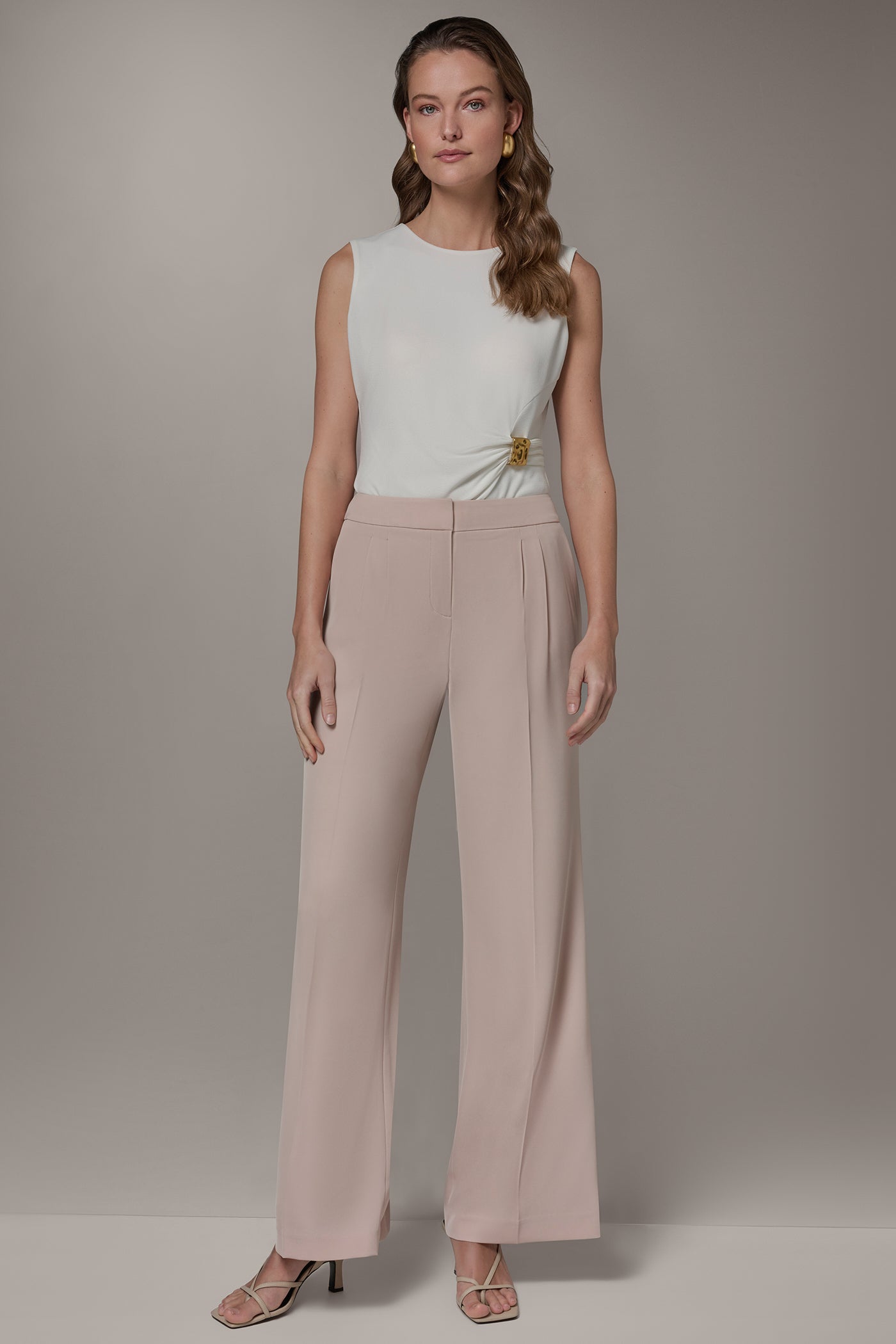 Donna Karan | MID-RISE PLEATED WIDE-LEG SUIT PANT