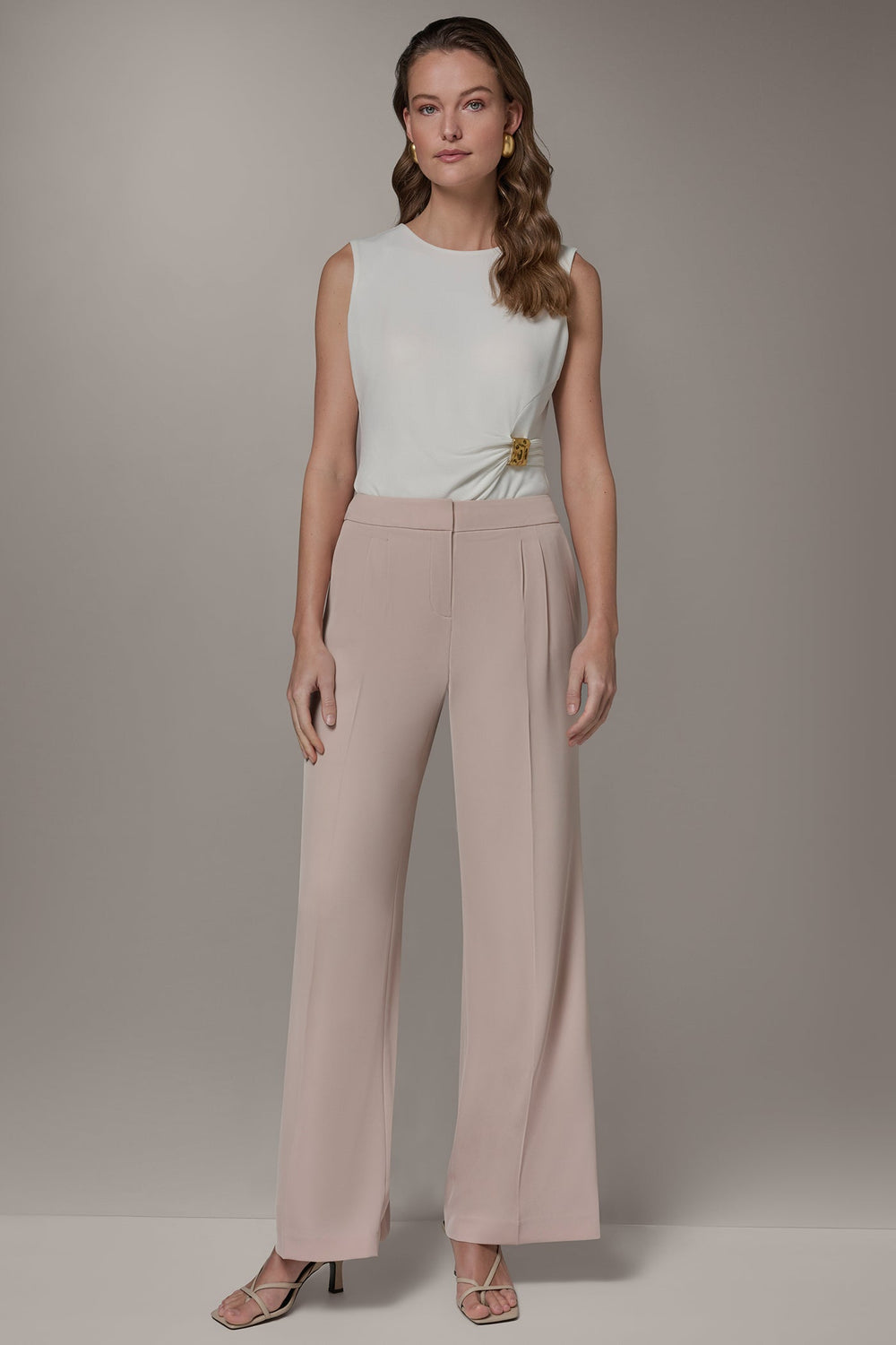 Donna Karan | MID-RISE PLEATED WIDE-LEG SUIT PANT