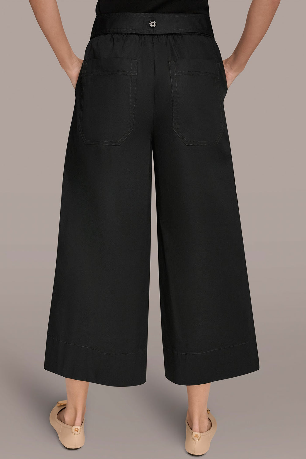 Donna Karan | CROPPED MID-RISE WIDE-LEG PANT