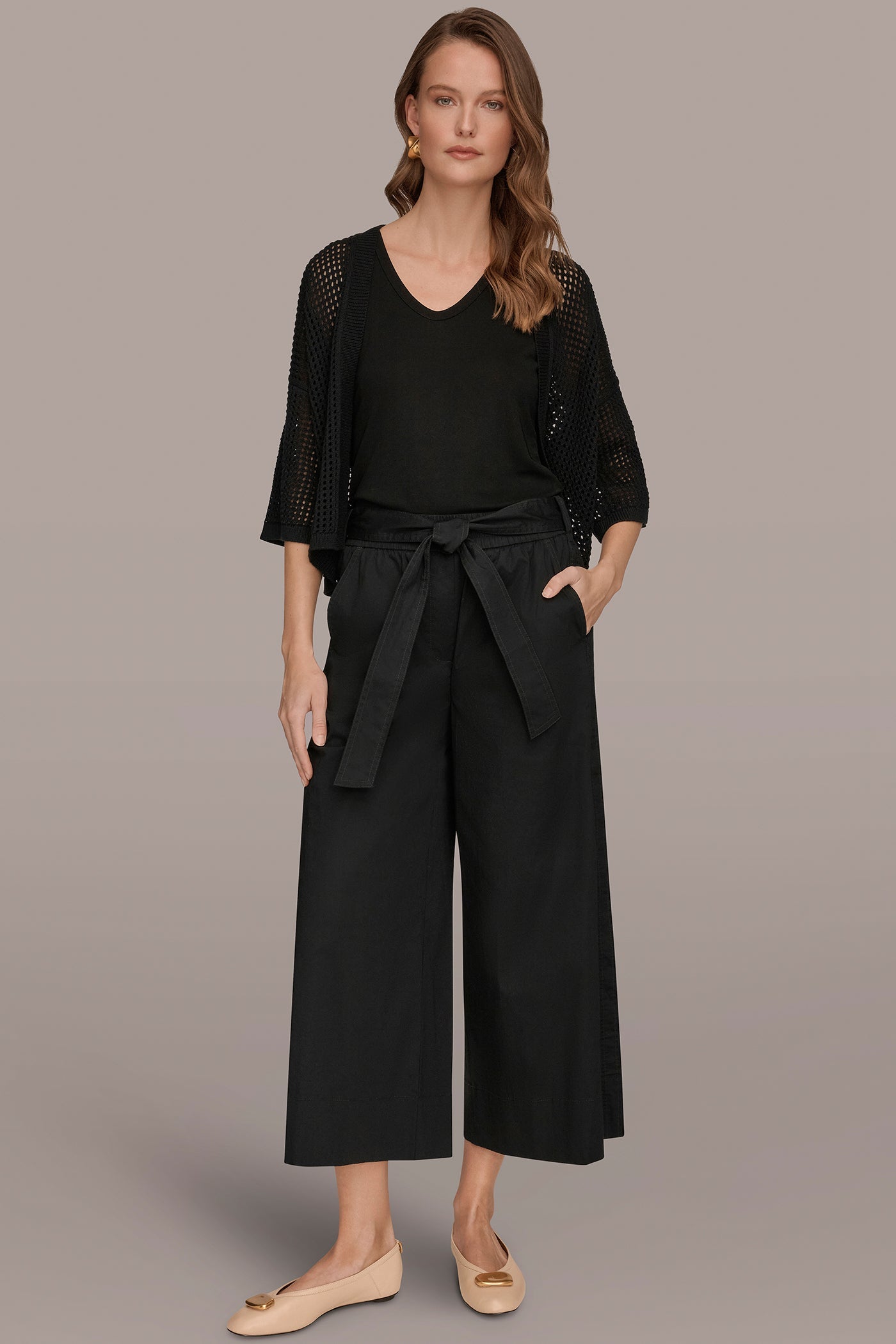Donna Karan | CROPPED MID-RISE WIDE-LEG PANT