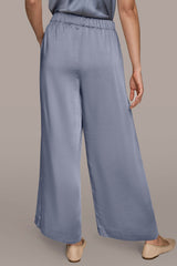 Donna Karan | SATIN MID-RISE RELAXED PANT