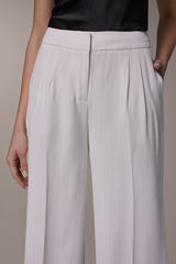Donna Karan | MID-RISE PINSTRIPE WIDE-LEG SUIT PANT