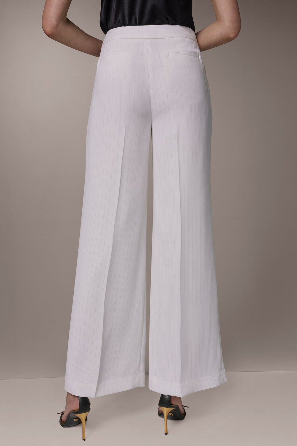Donna Karan | MID-RISE PINSTRIPE WIDE-LEG SUIT PANT
