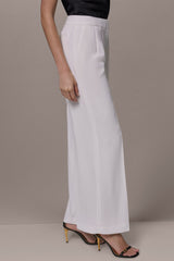 Donna Karan | MID-RISE PINSTRIPE WIDE-LEG SUIT PANT