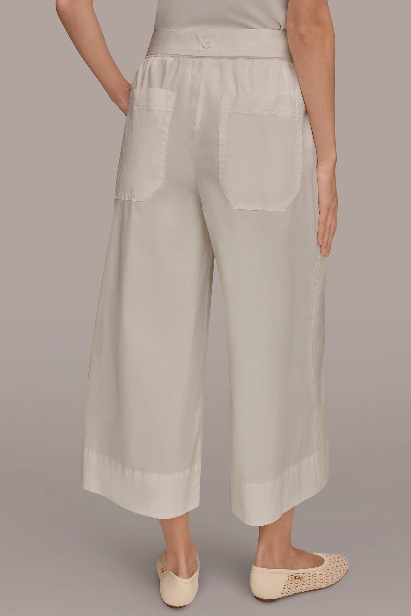 Donna Karan | CROPPED MID-RISE WIDE-LEG PANT