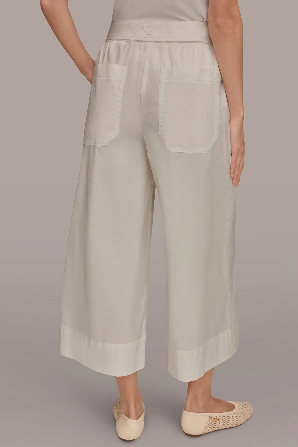 Donna Karan | CROPPED MID-RISE WIDE-LEG PANT