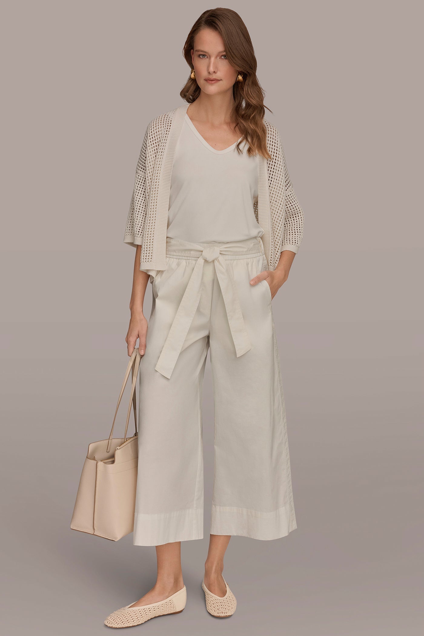 Donna Karan | CROPPED MID-RISE WIDE-LEG PANT