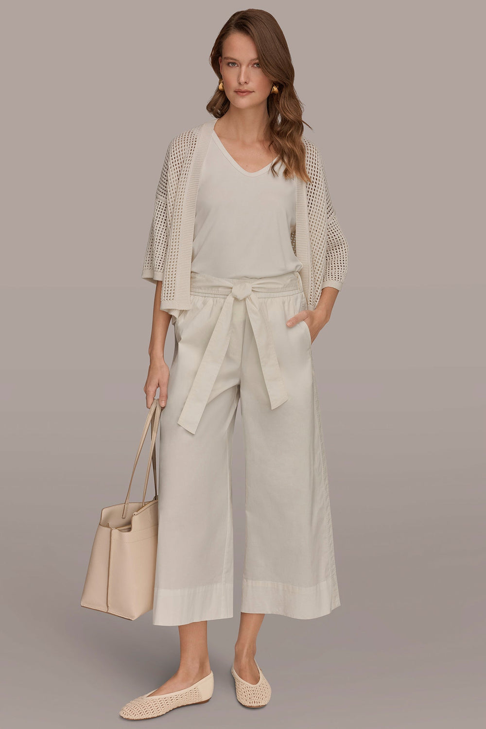 Donna Karan | CROPPED MID-RISE WIDE-LEG PANT