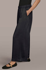 Donna Karan | SATIN MID-RISE RELAXED PANT