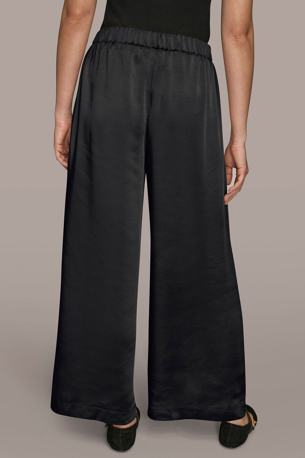 Donna Karan | SATIN MID-RISE RELAXED PANT