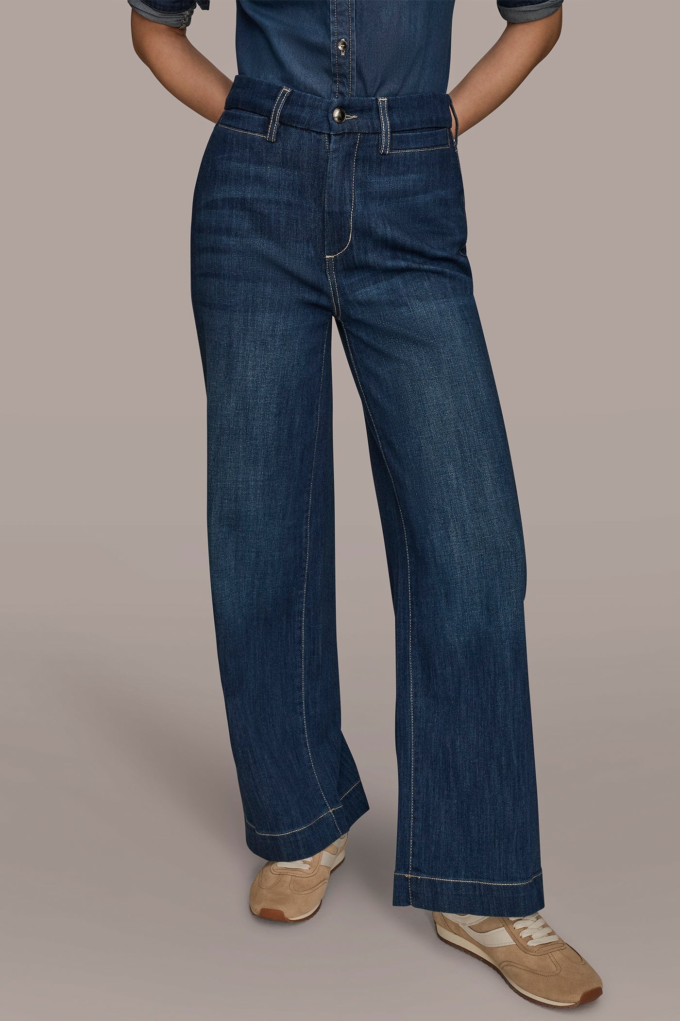 Donna Karan | THE DONNA HIGH-RISE WIDE-LEG JEAN