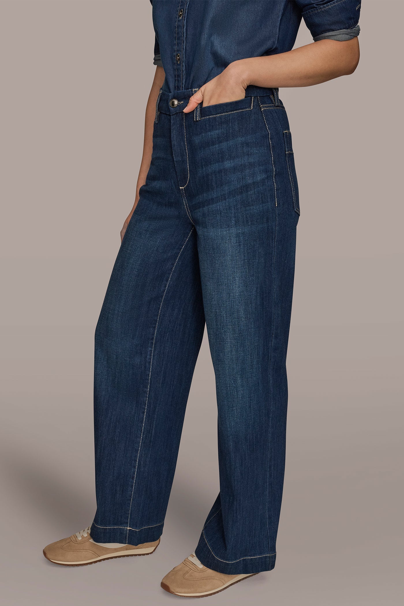 Donna Karan | THE DONNA HIGH-RISE WIDE-LEG JEAN