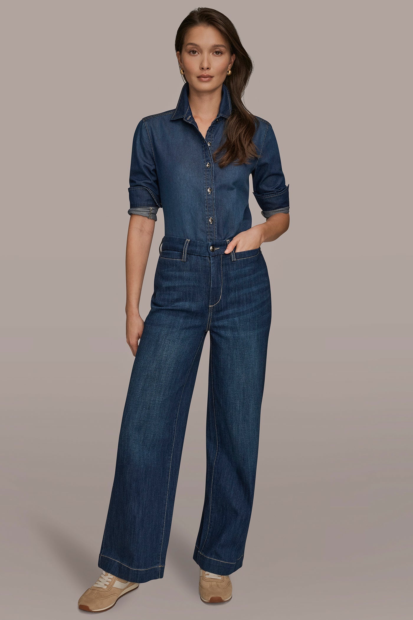 Donna Karan | THE DONNA HIGH-RISE WIDE-LEG JEAN