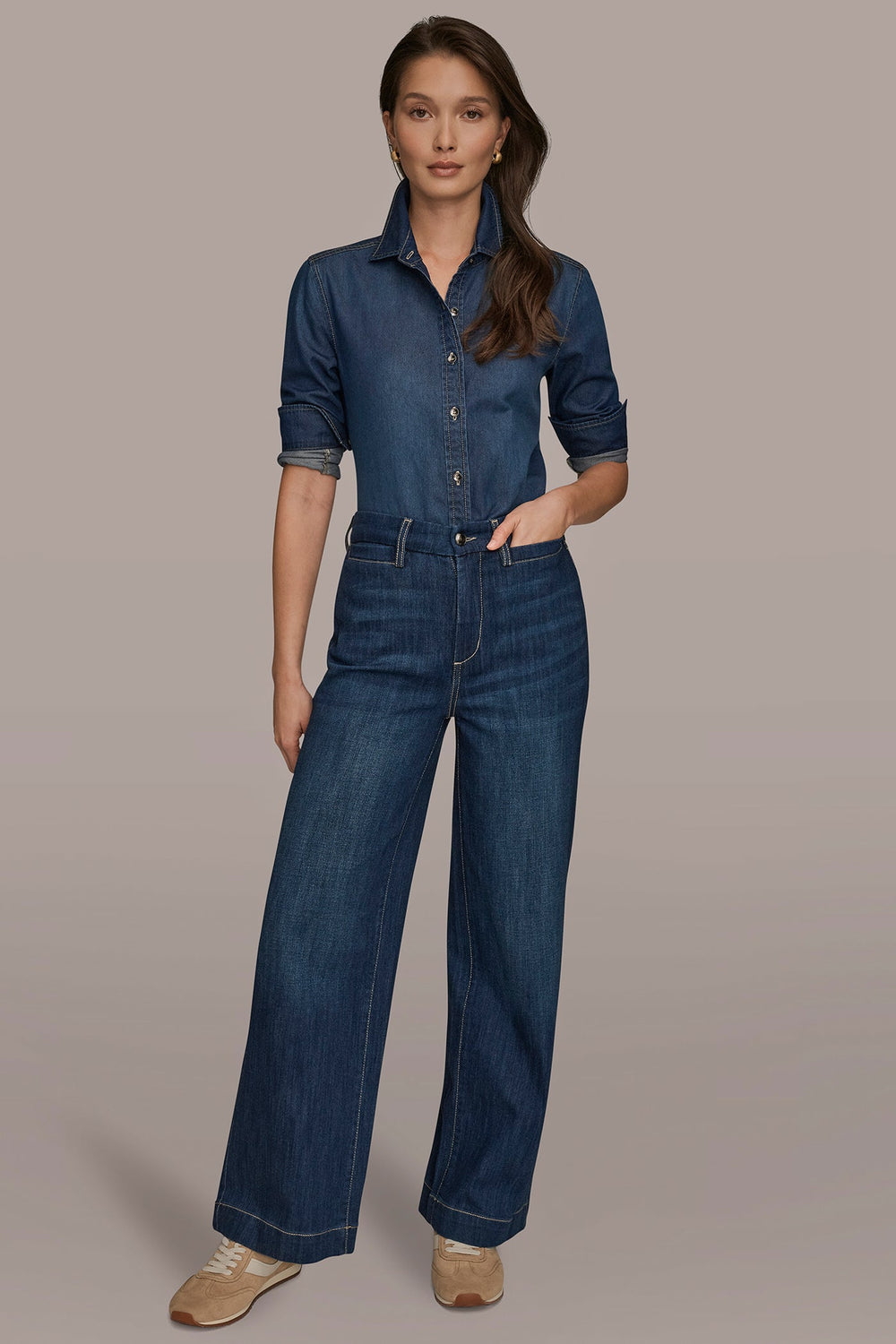 Donna Karan | THE DONNA HIGH-RISE WIDE-LEG JEAN