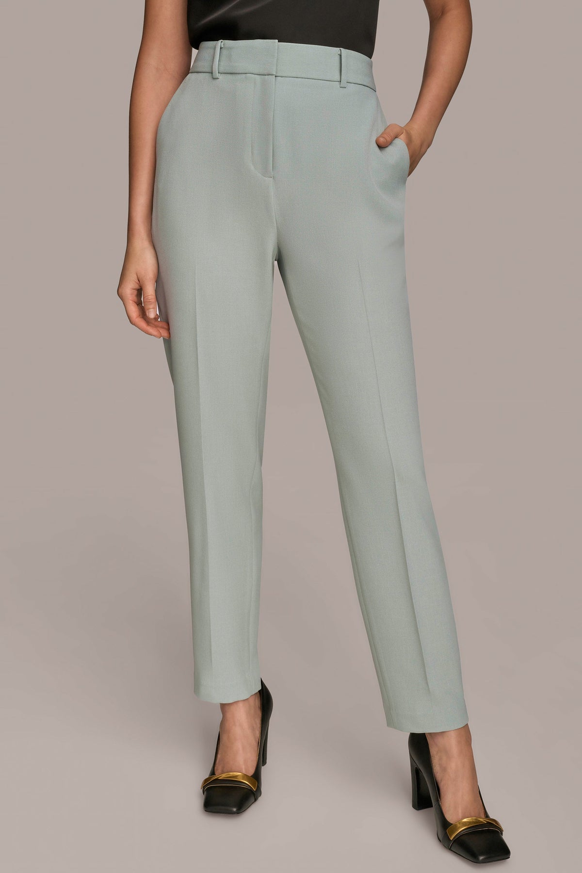 Donna Karan | HIGH-RISE STRAIGHT-LEG PANT
