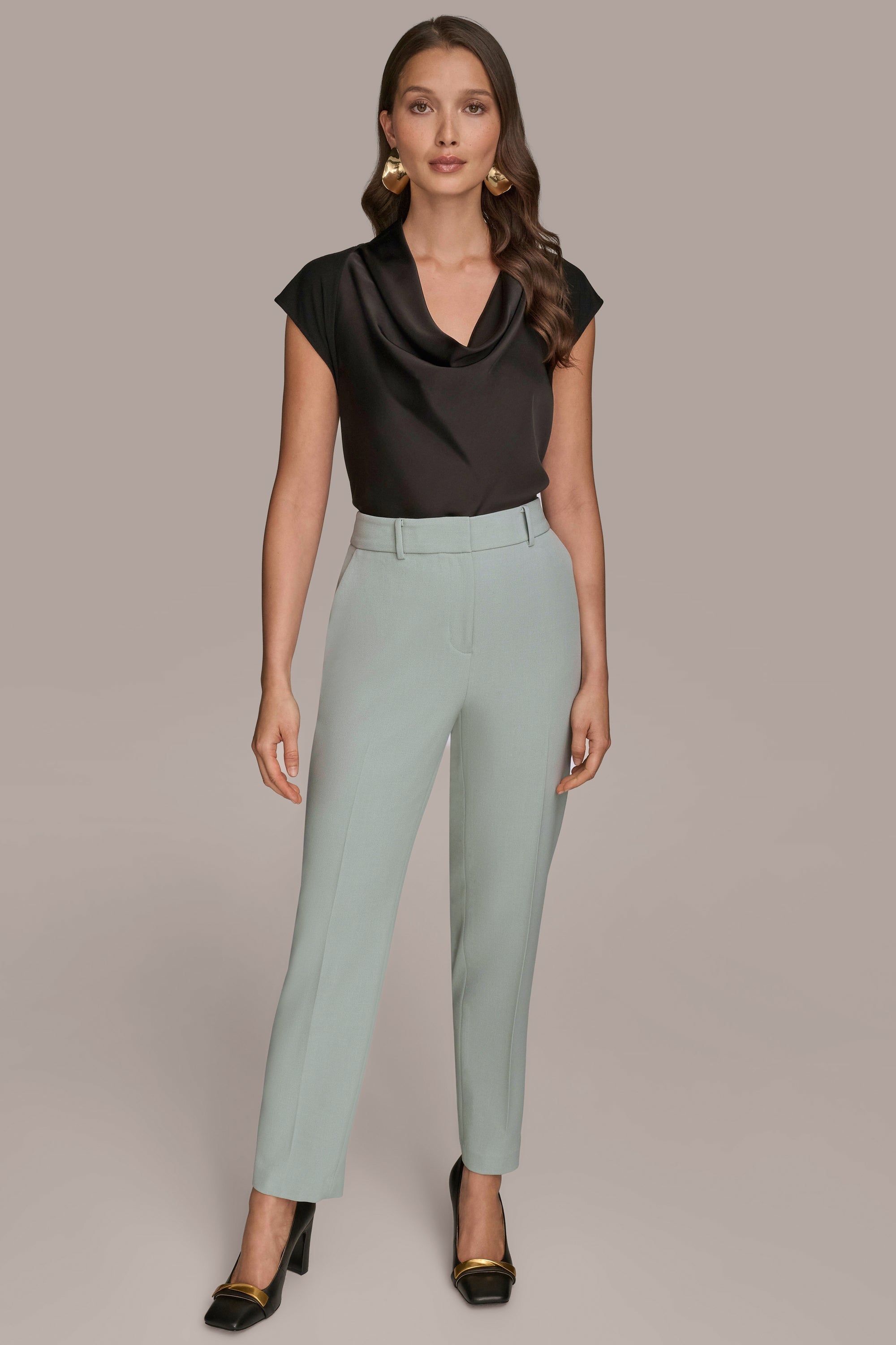 Donna Karan | HIGH-RISE STRAIGHT-LEG PANT