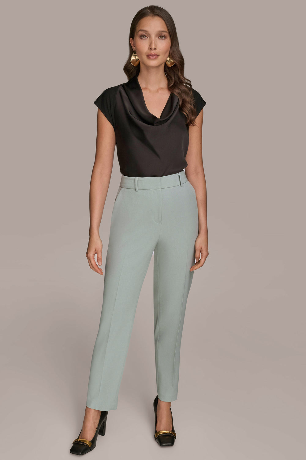 Donna Karan | HIGH-RISE STRAIGHT-LEG PANT