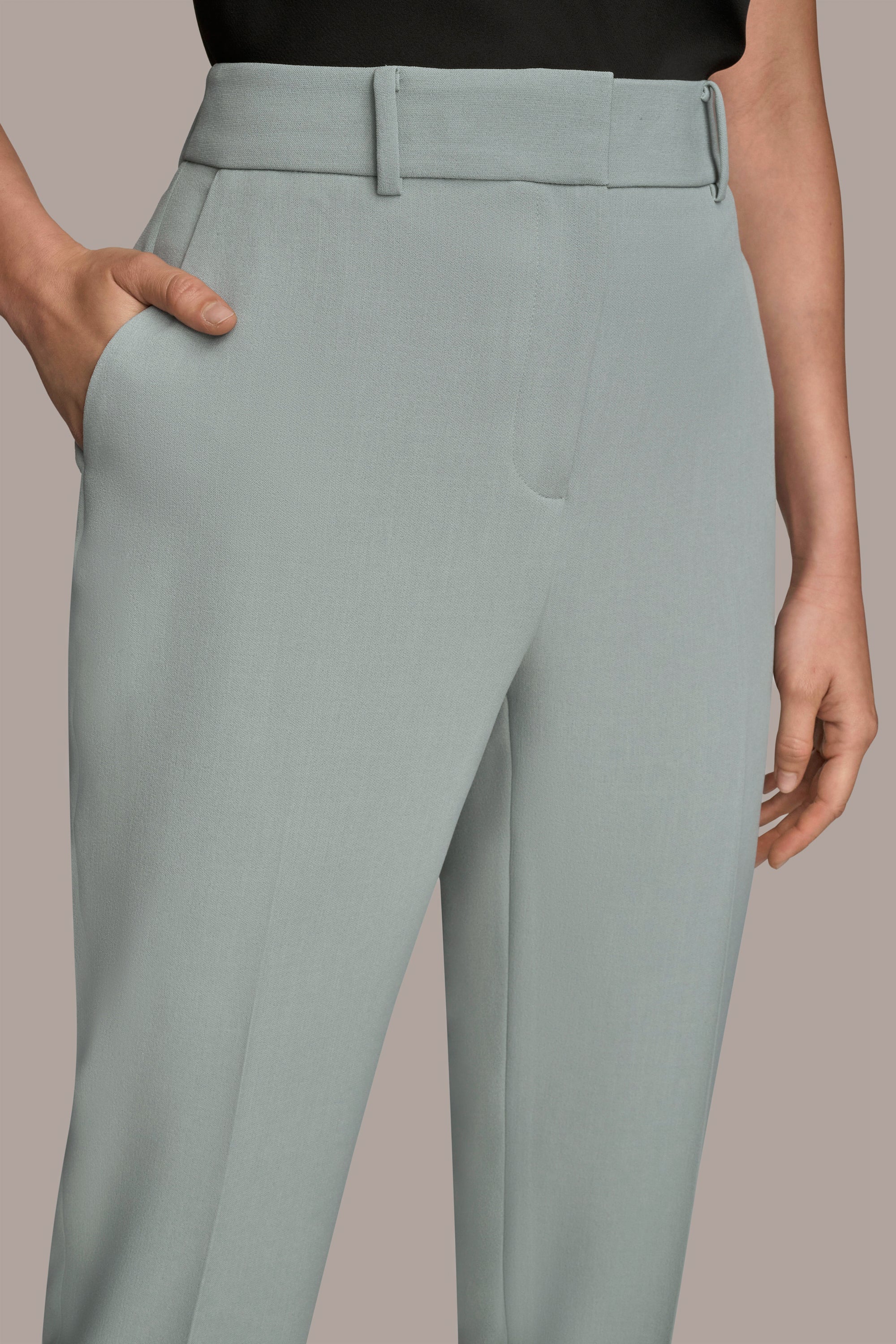 Donna Karan | HIGH-RISE STRAIGHT-LEG PANT