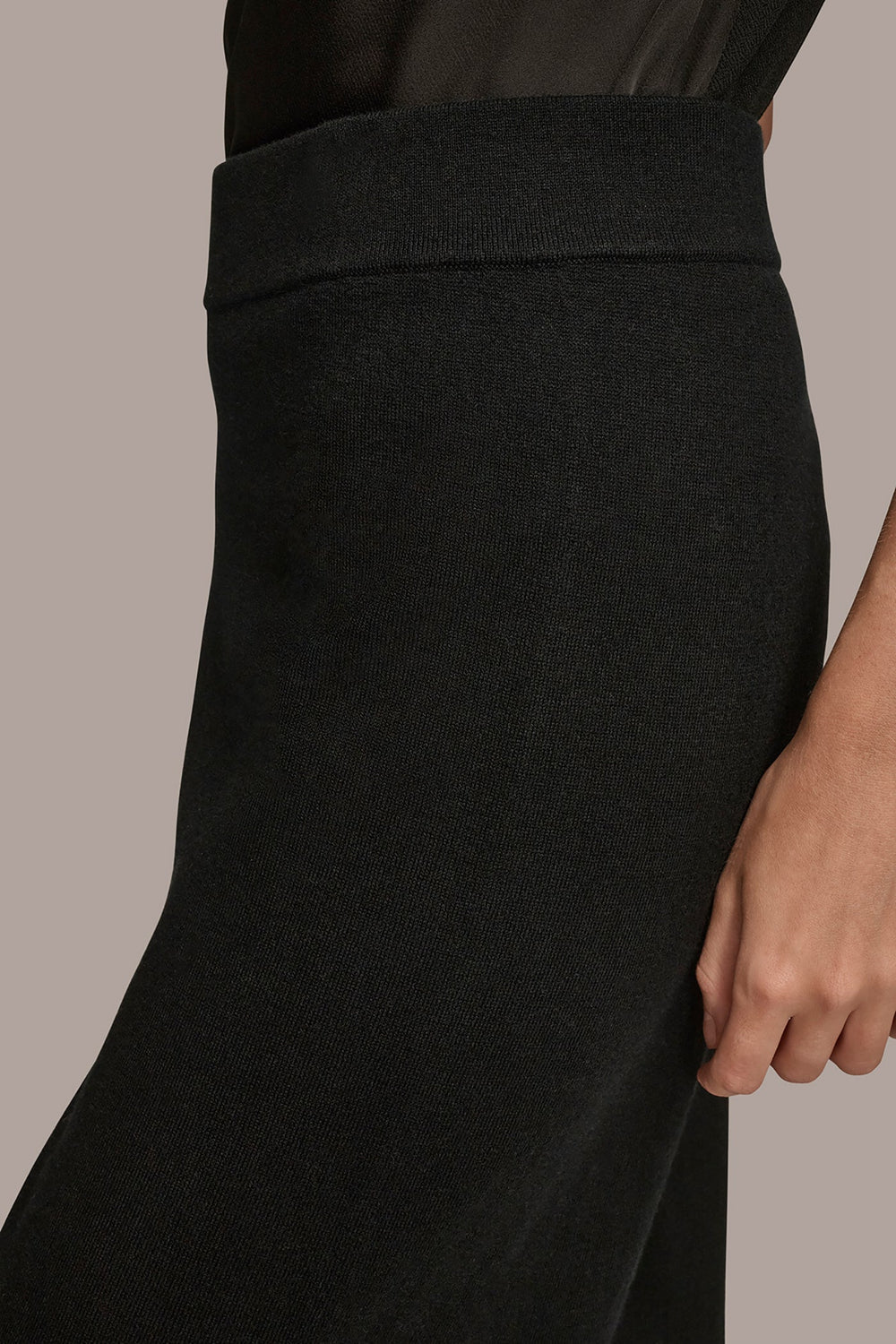 Donna Karan | HIGH-RISE WIDE-LEG SWEATER ANKLE PANT
