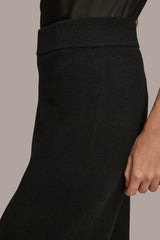 Donna Karan | HIGH-RISE WIDE-LEG SWEATER ANKLE PANT