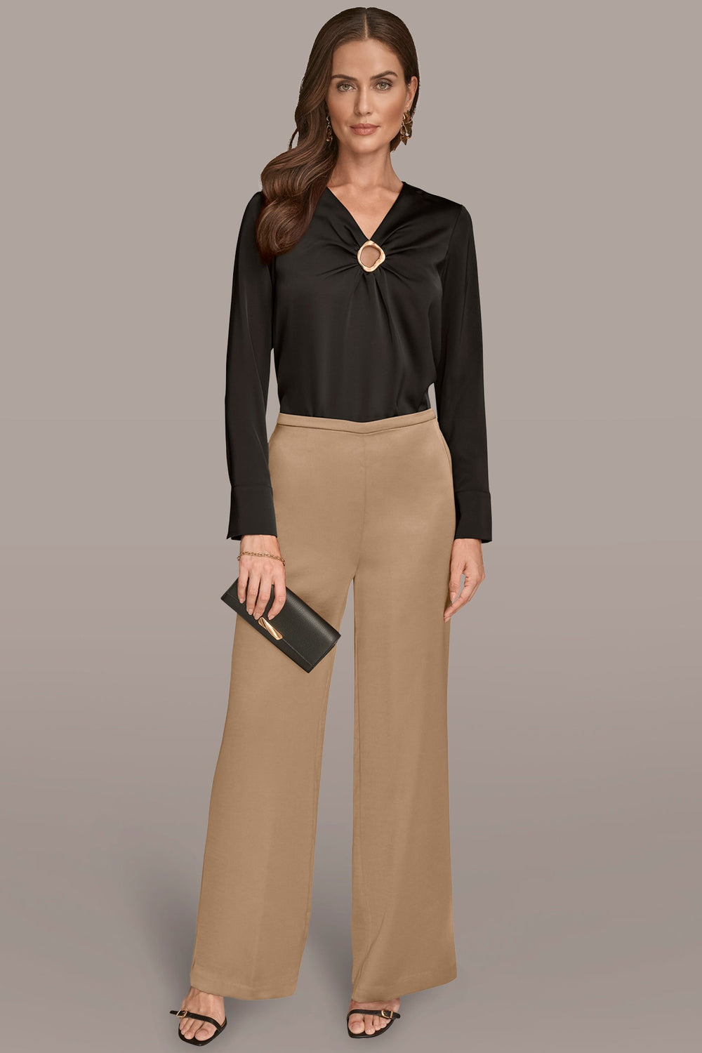 Donna Karan | WIDE LEG PULL ON PANT