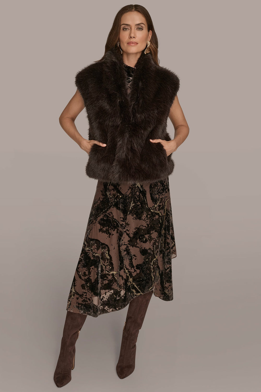 Donna Karan | FAUX FUR VEST