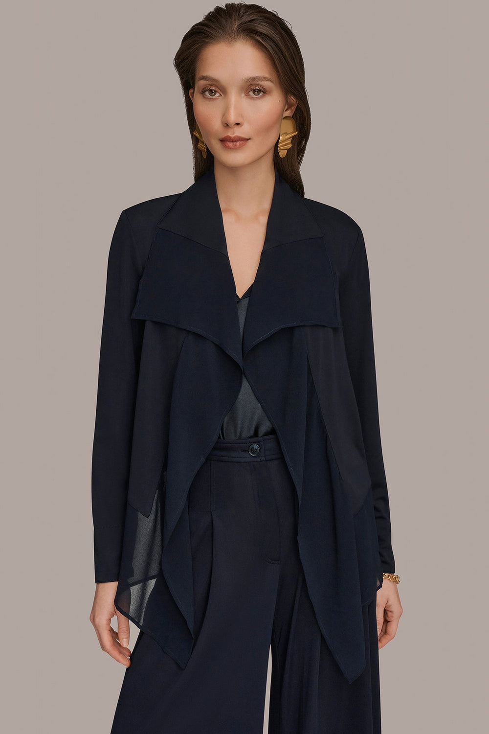Donna Karan | RUFFLE-FRONT JACKET