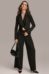 Donna Karan | FAUX WRAP WITH HARDWARE TOP