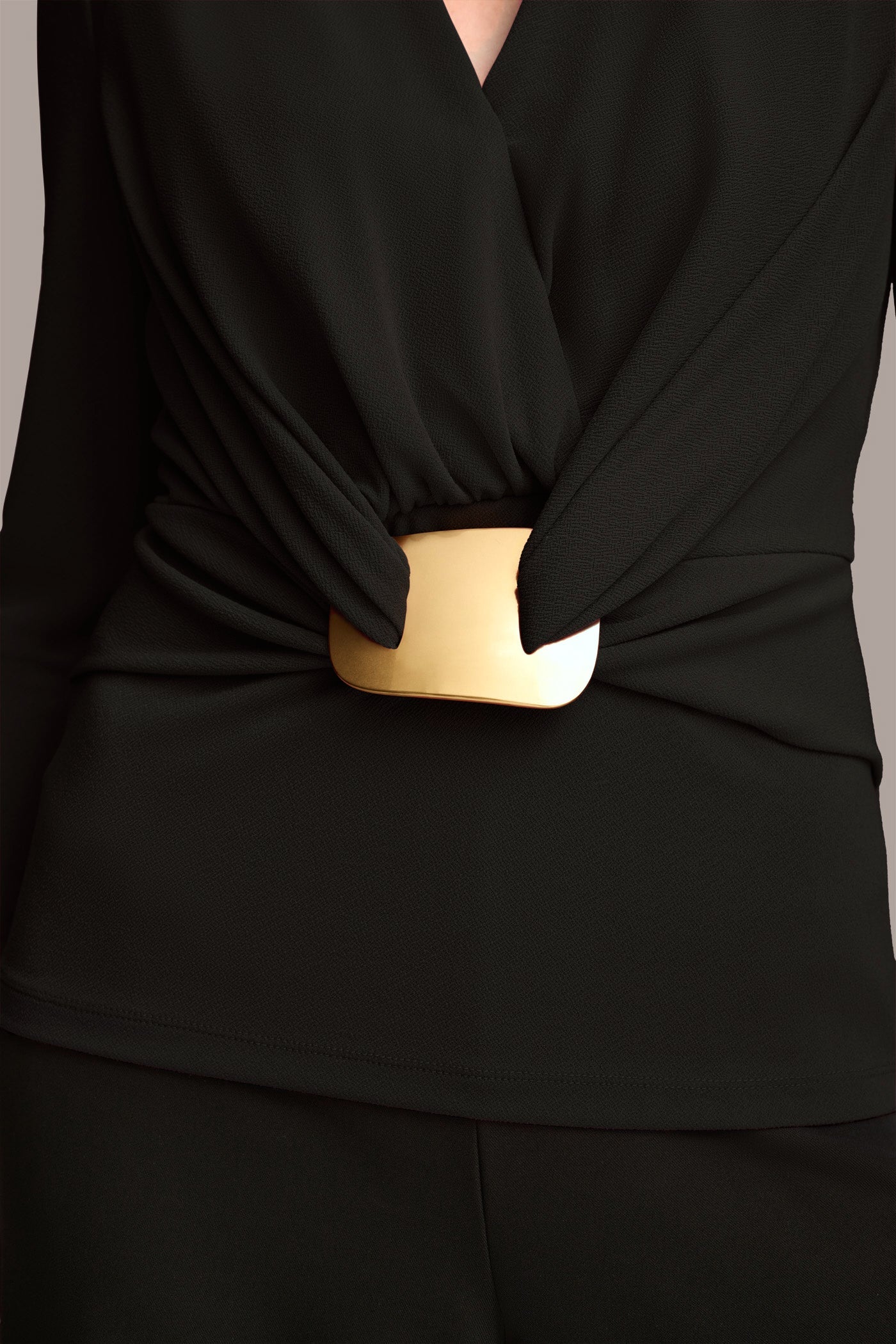 Donna Karan | FAUX WRAP WITH HARDWARE TOP