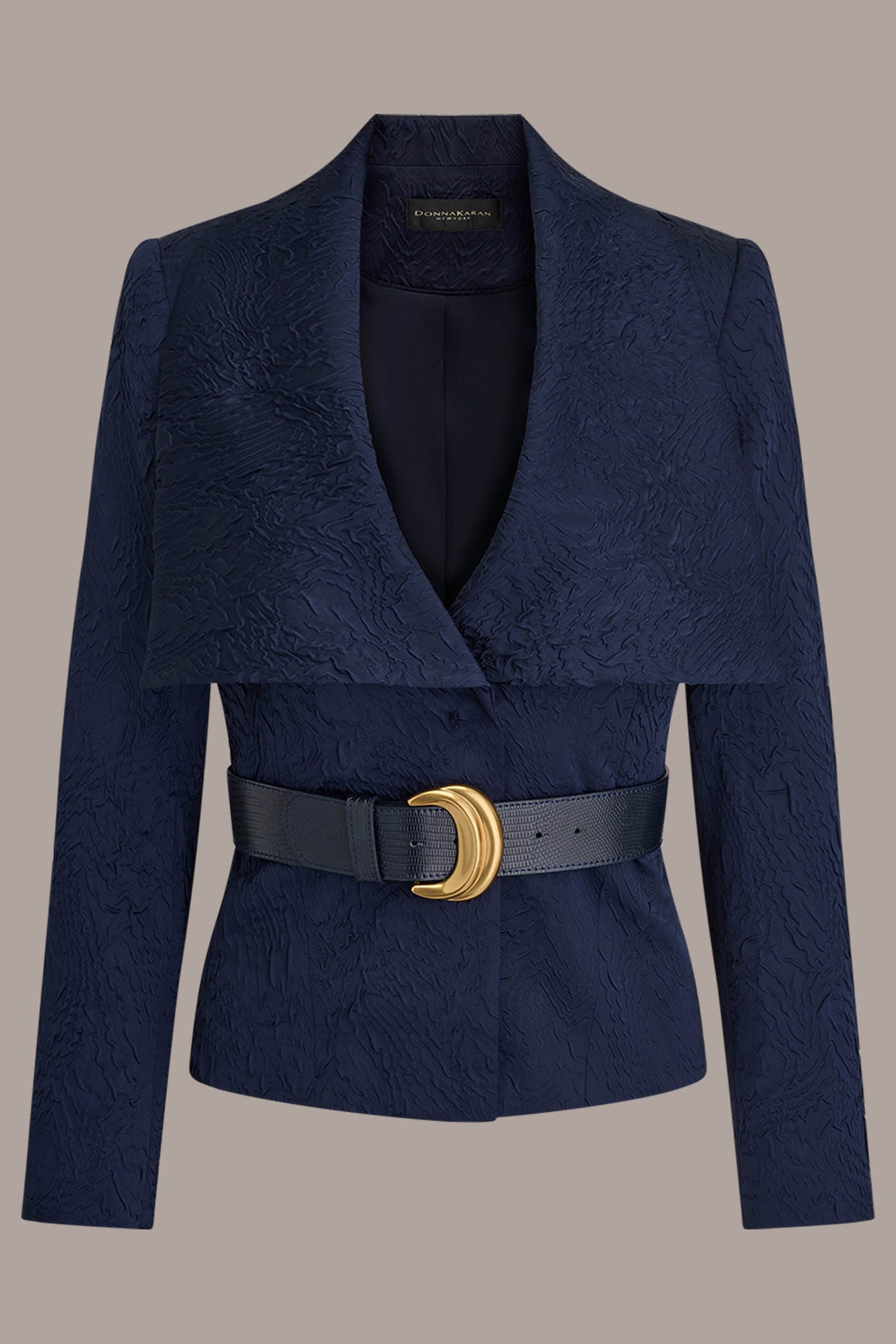 Donna Karan | CRINKLE JACQUARD CROPPED BLAZER