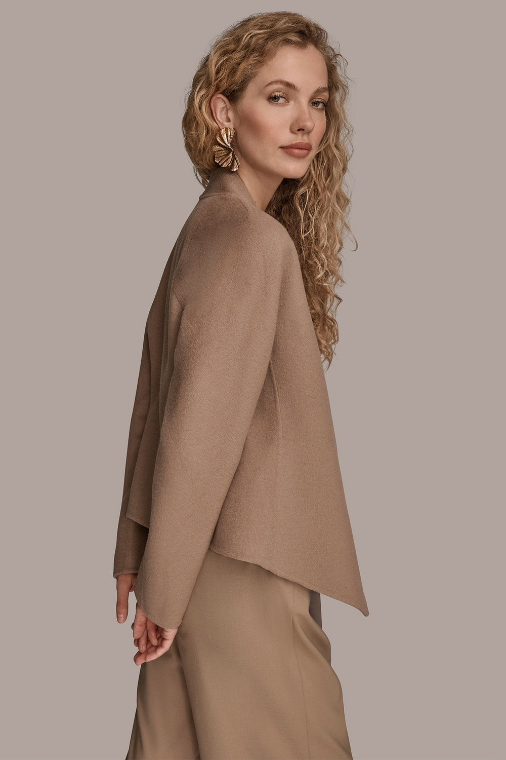 Donna Karan | COLLARLESS EMBELLISHED WRAP JACKET