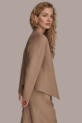 Donna Karan | COLLARLESS EMBELLISHED WRAP JACKET