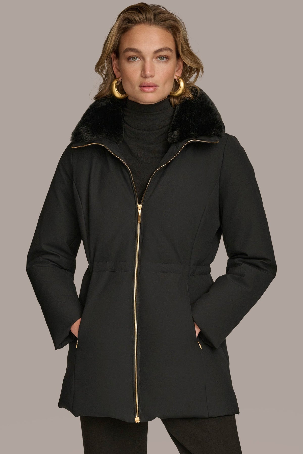 Donna Karan | FAUX FUR LINED PUFFER