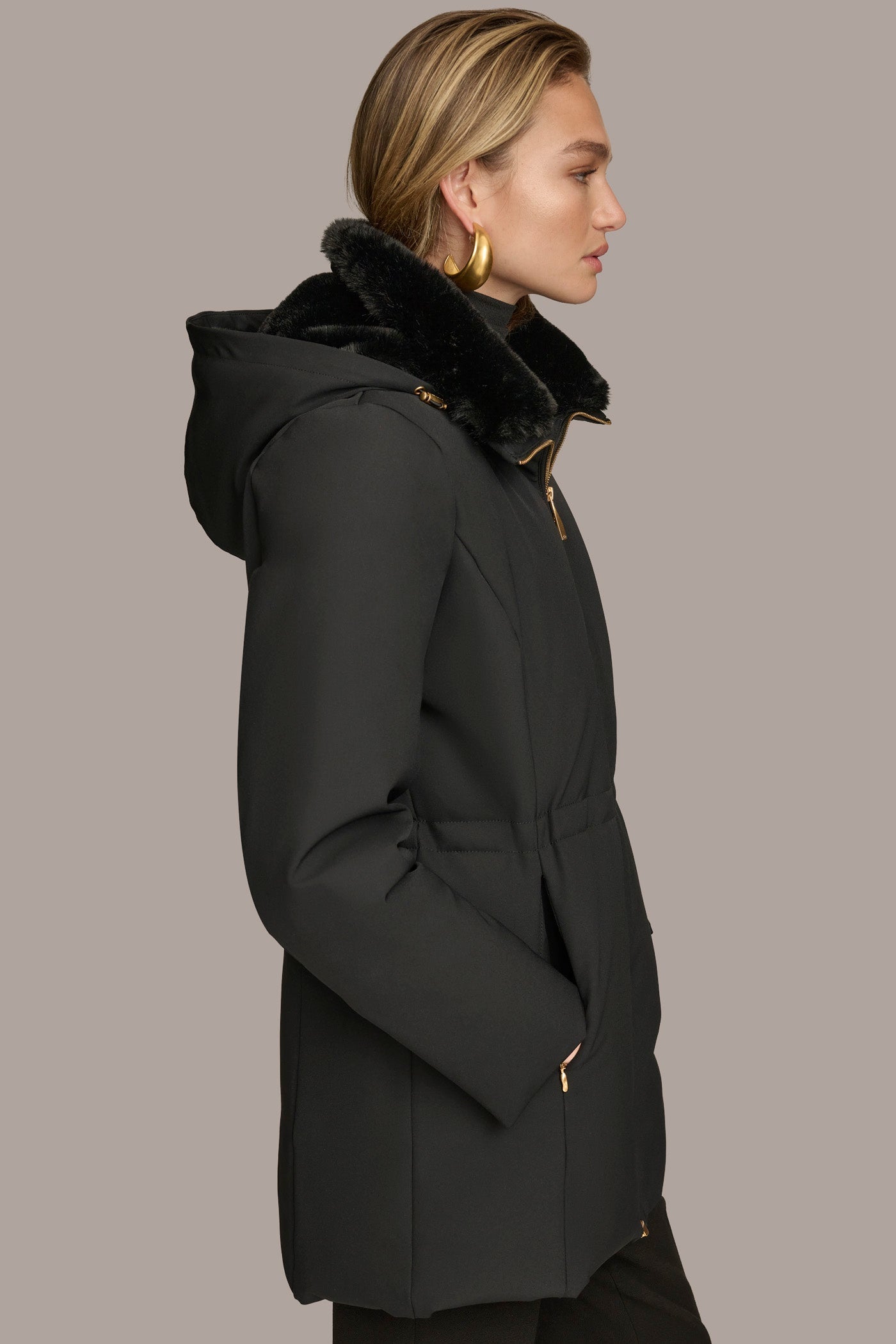 Donna Karan | FAUX FUR LINED PUFFER