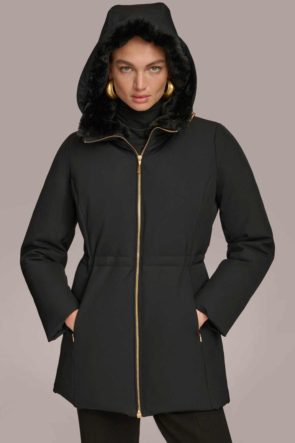 Donna Karan | FAUX FUR LINED PUFFER
