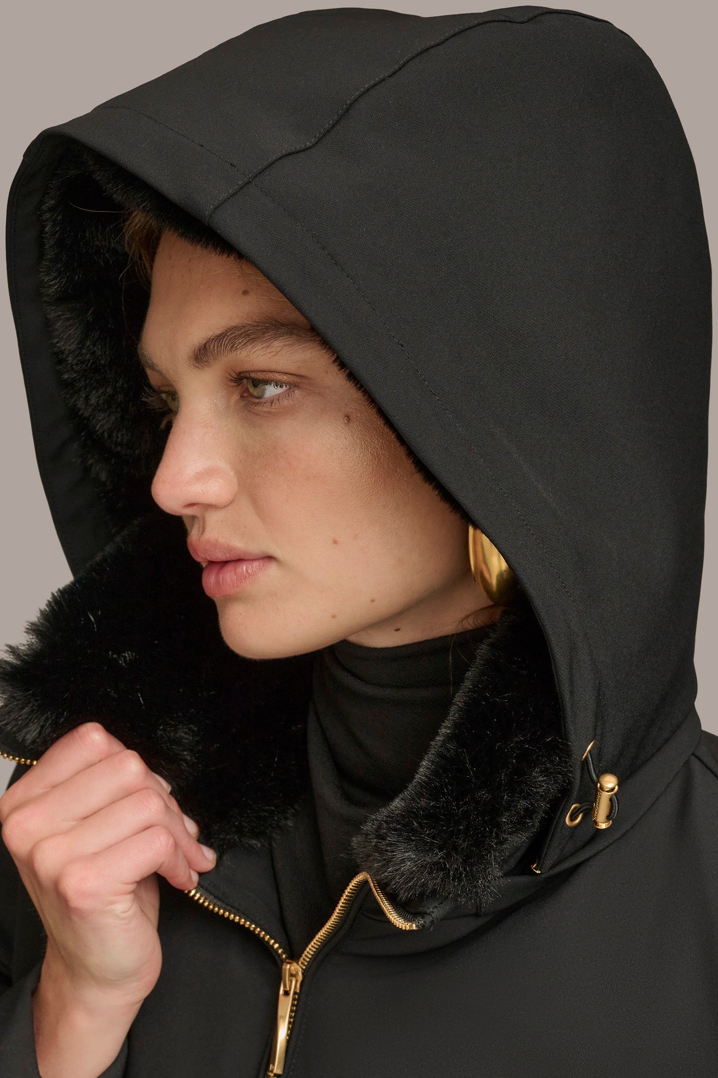 Donna Karan | FAUX FUR LINED PUFFER