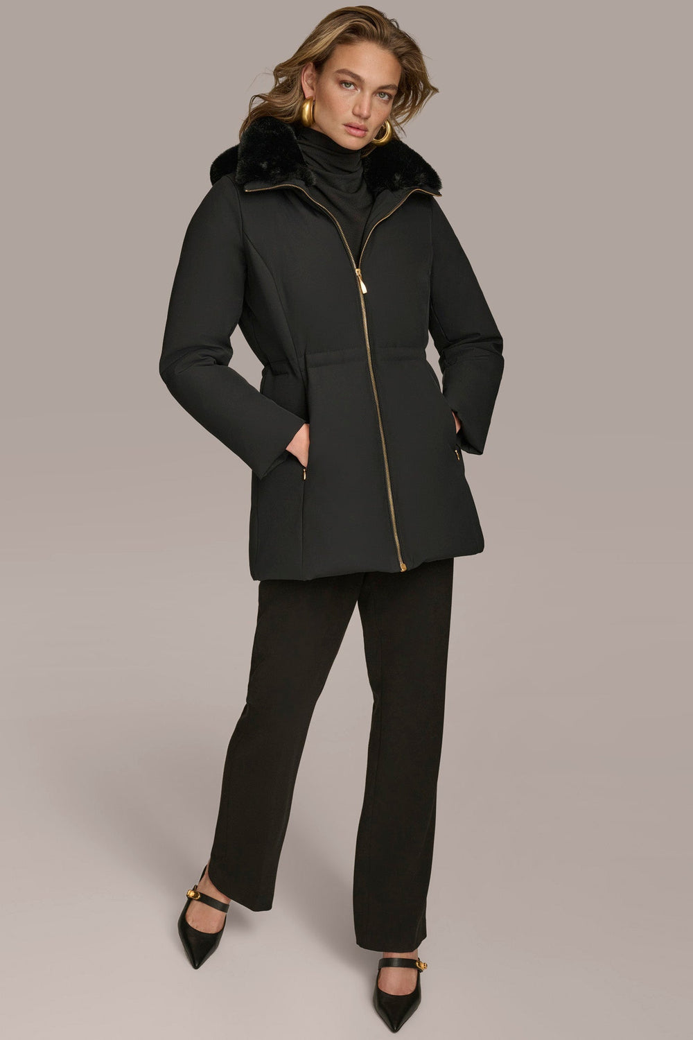 Donna Karan | FAUX FUR LINED PUFFER