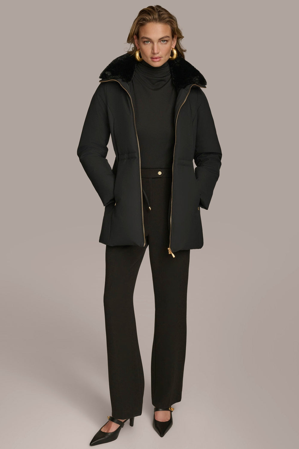 Donna Karan | FAUX FUR LINED PUFFER