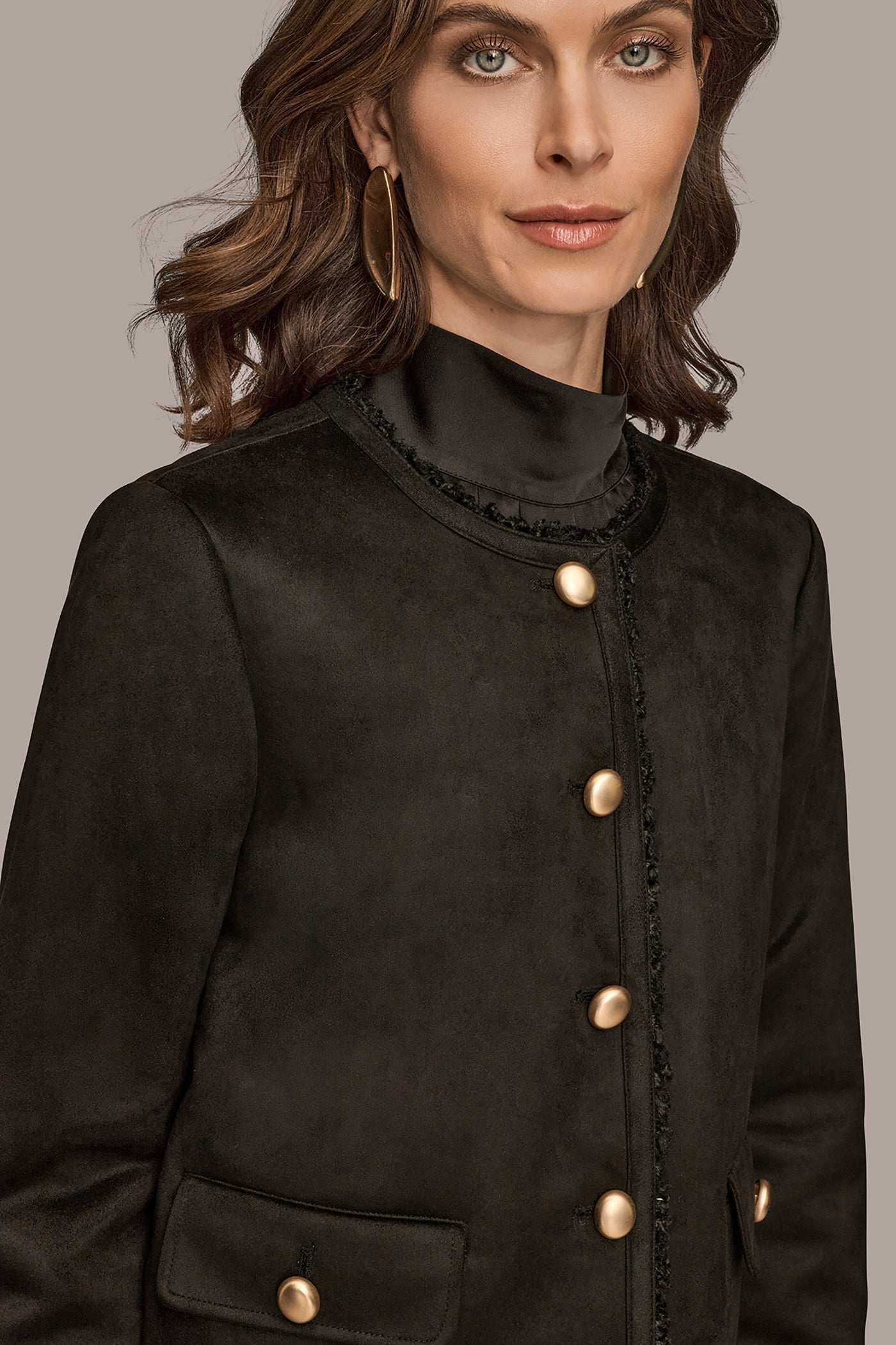Donna Karan | FAUX-SHEARLING BOXY COAT